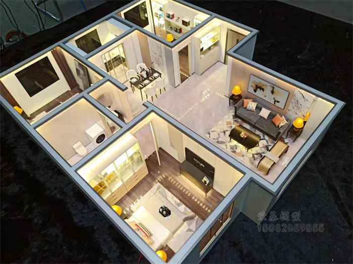 衡水售楼部沙盘制作过程中的抛光工作